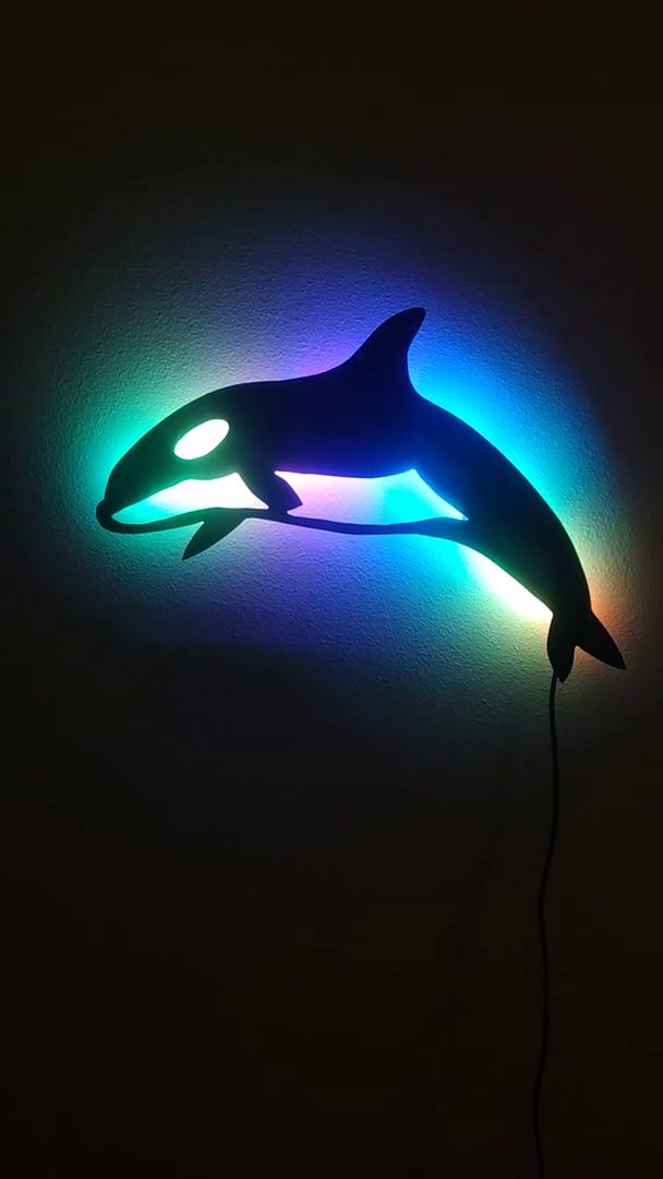 Metal orca sculpture