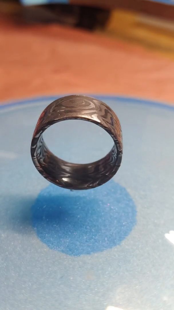 Damascus ring turning